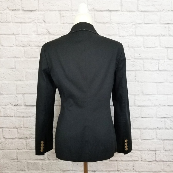 Anne Klein black 3 buttons pockets classic style lined blazer women's size 6 - Picture 3 of 9